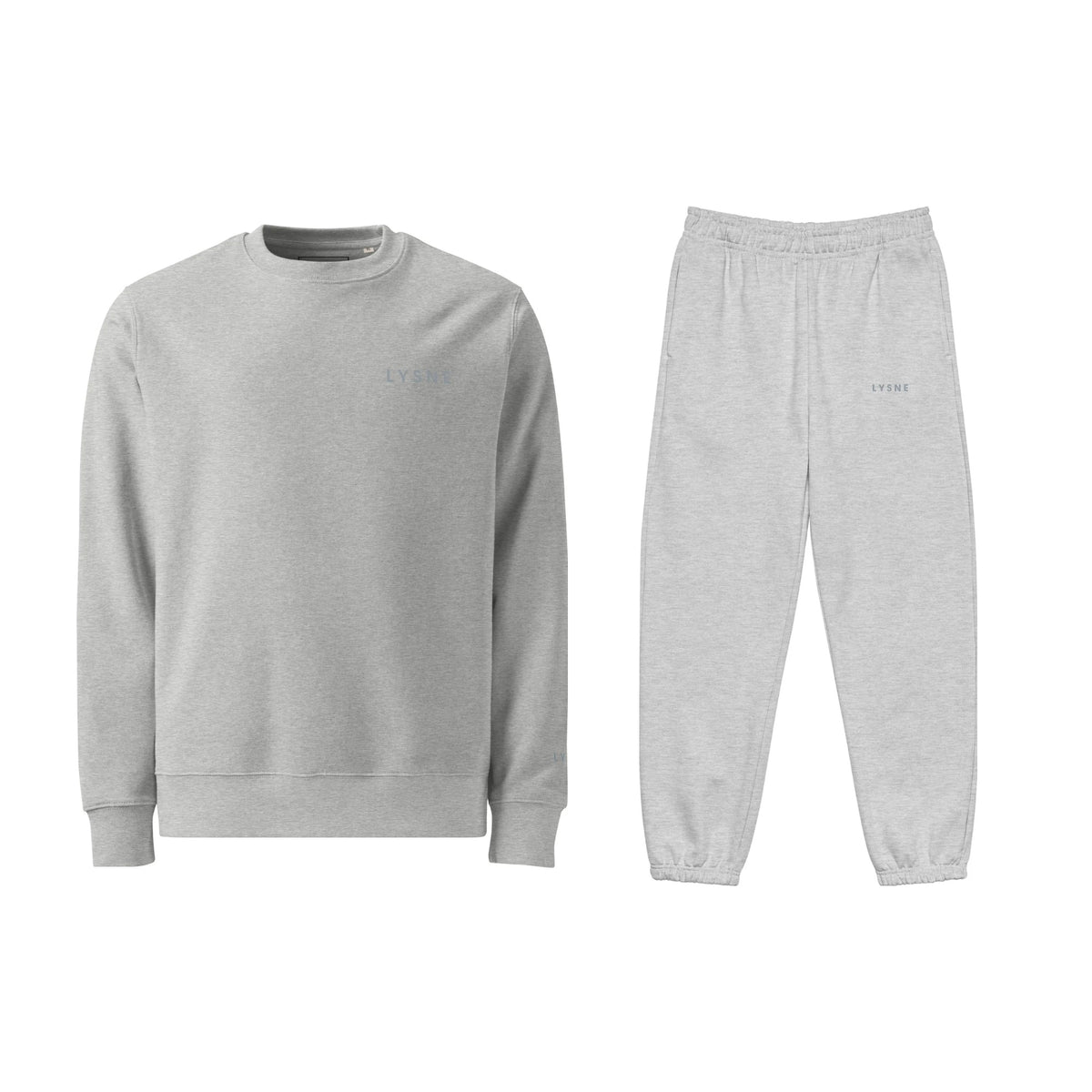 Cloud Set in Heather Grey: crewneck en joggers