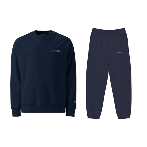 Cloud Set in Navy: crewneck en joggers